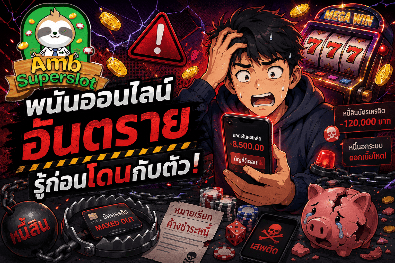 พนันออนไลน์อันตราย รู้ก่อนโดนกับตัว